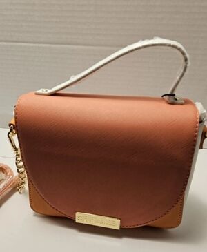 Steve Madden Peach and Tan Crossbody Bag